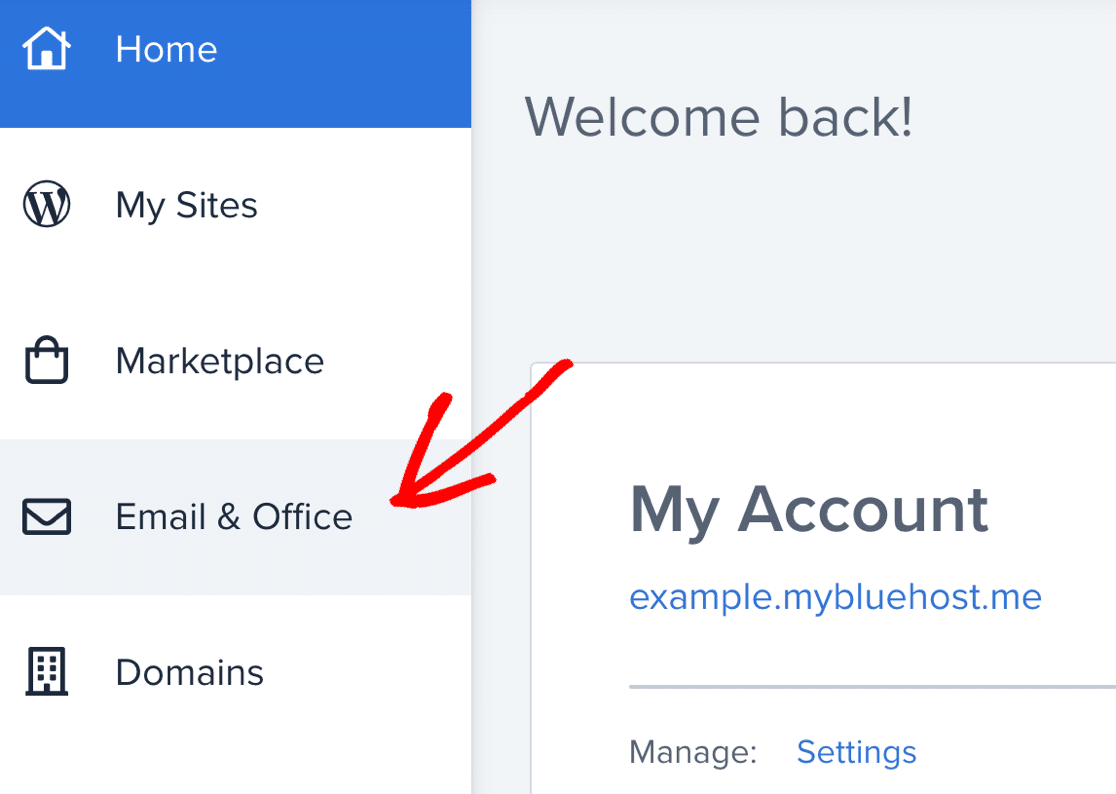 Configurações de e-mail na Bluehost