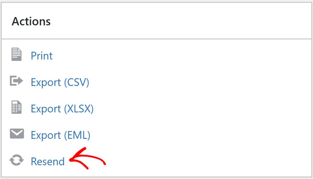 resend button in WP Mail SMTP - WP Mail SMTP Bouton de renvoi dans WP Mail SMTP