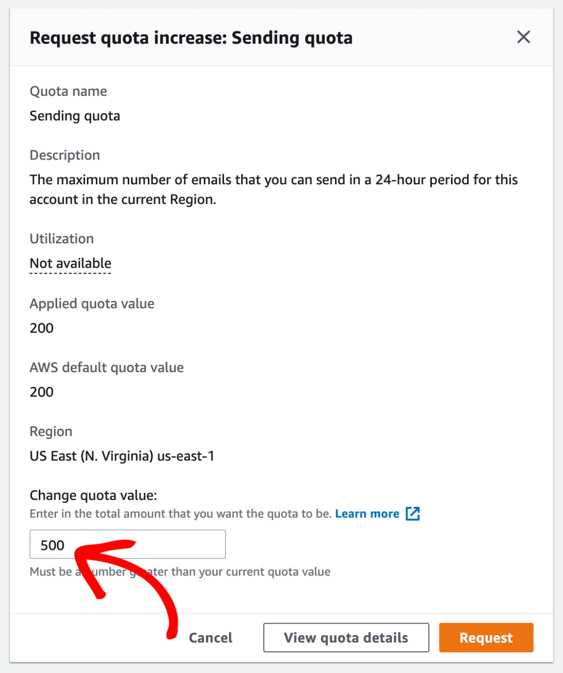 Modifier la valeur du quota