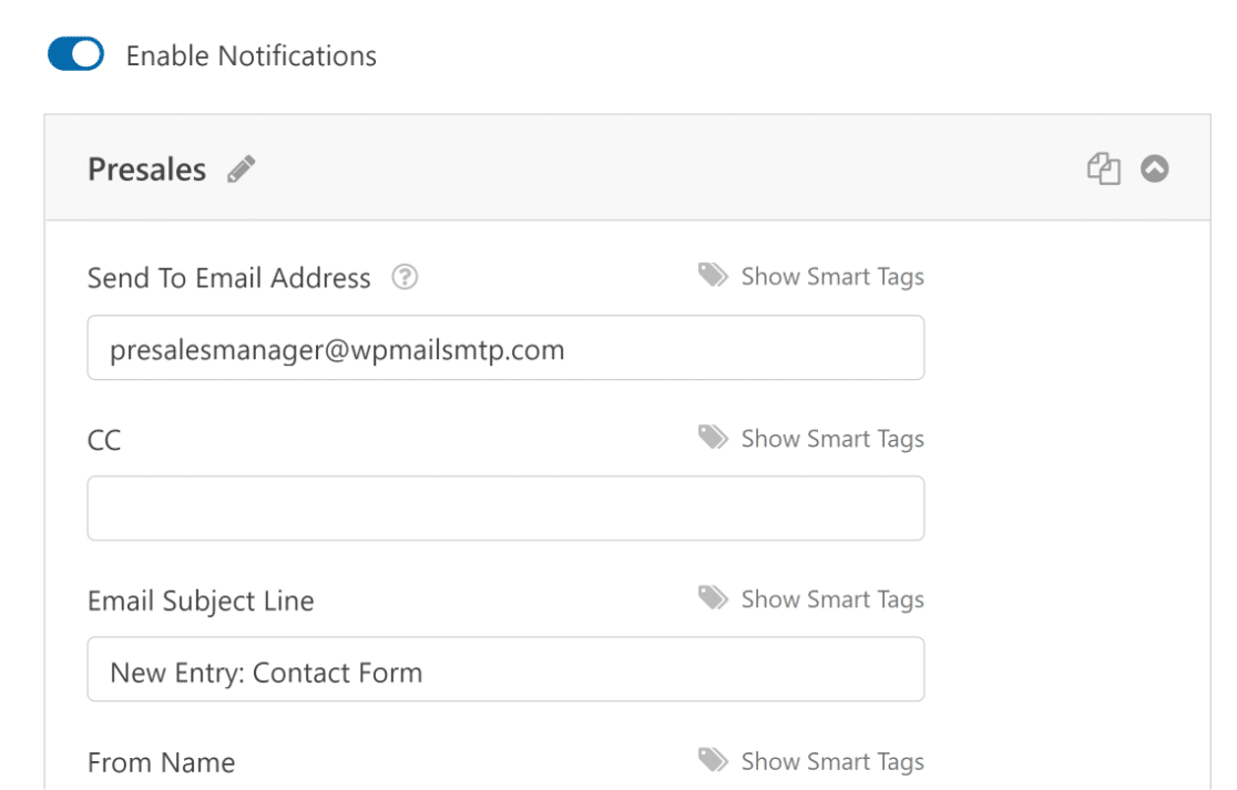 Notificação de lógica condicional