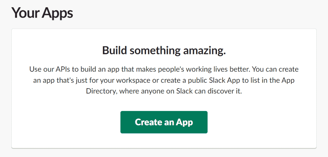 Créer une application dans Slack