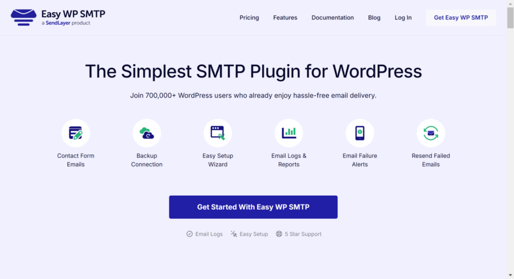 easy wp smtp homepage - WP Mail SMTP página inicial do easy wp smtp