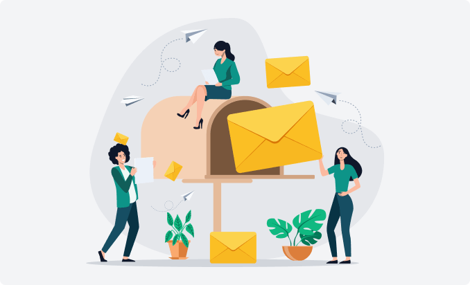 Improved Email Deliverability - WP Mail SMTP Illustration of improved email deliverability